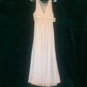 NWT Vintage Sweetheart Pink Long Maxi Full Slip Night Dress Nightgown Lingerie